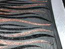 Two Tone - Black / Rose Gold -  4 Way Stretch Sequins Fabric Embroidered On Mesh Sold By Yard