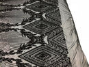 Sequins 4 Way Stretch Shiny Fabric with Triangle Net Pattern - Black -  Fabric Sold by The Yard