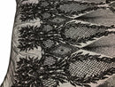 Sequins 4 Way Stretch Shiny Fabric with Triangle Net Pattern - Black -  Fabric Sold by The Yard