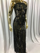 Sequins 4 Way Stretch Shiny Fabric with Triangle Net Pattern - Black -  Fabric Sold by The Yard