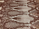 Sequins 4 Way Stretch Shiny Fabric with Triangle Net Pattern - Khaki  - Fabric Sold by The Yard