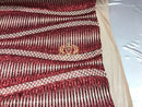 4 Way Stretch - Burgundy - Horizontal Line Design Sequins On Stretch Mesh By The Yard