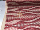 4 Way Stretch - Burgundy - Horizontal Line Design Sequins On Stretch Mesh By The Yard