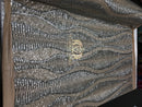 4 Way Stretch - Silver and Nude Mesh - Horizontal Line Design Sequins On Stretch Mesh By The Yard