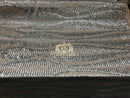 4 Way Stretch - Silver and Nude Mesh - Horizontal Line Design Sequins On Stretch Mesh By The Yard