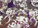 Velvet 4 Way Stretch - Iridescent Purple Gold - Shiny Reversible Sequins Fabric On Velvet By Yard