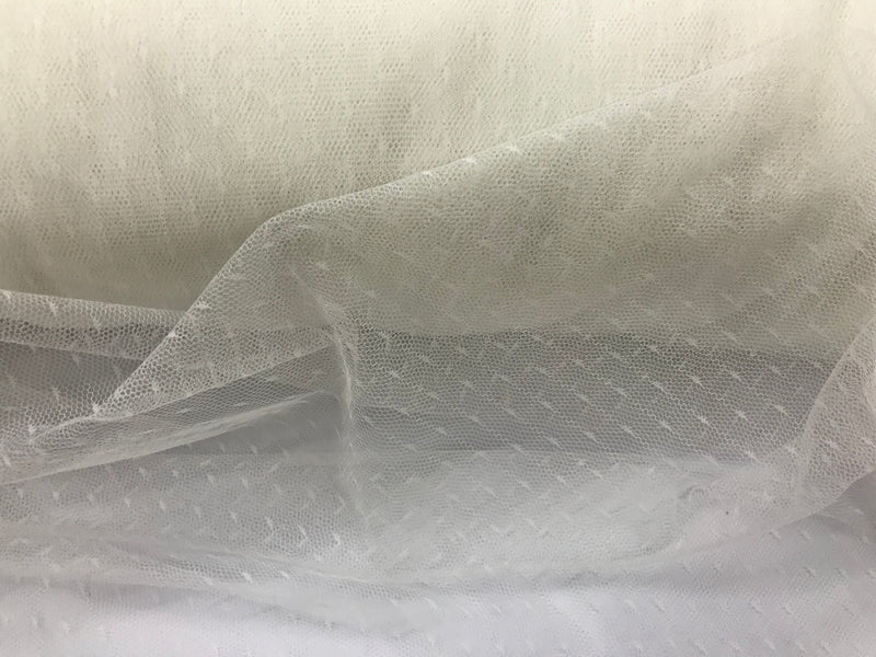 English Netting - Ivory - Mesh Net Fabric For Bridal Veil & Wedding Decor - By The Yard 58"/60"