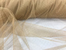 English Netting - Champagne - Mesh Net Fabric For Bridal Veil & Wedding Decor - By The Yard 58"/60"