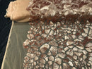 Leopard Sequins Fabric - Khaki - Animal Print Shiny Sequins Design 2 Way Stretch Sold By The Yard