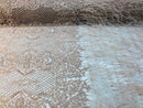 Beaded Feather Fabric - Blush - Embroidered Luxury Mesh Lace with Beads and Feathers By The Yard