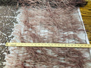 Beaded Feather Fabric - Coffee - Embroidered Luxury Mesh Lace with Beads and Feathers By The Yard
