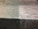Beaded Feather Fabric - Dark Champagne - Embroidered Luxury Mesh with Beads and Feathers By The Yard