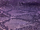 4 Way Stretch Lilac Geometric Design Sequins On Mesh Beautiful Fashion Fabrics Sold By Yard