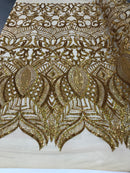 4 Way Stretch Hologram Royalty Design Sequin On Mesh for Fancy Dress/Prom/Gown (7 Different Colors)