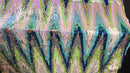 Mermaid Flip Up Reversible MultiColor Shiny  Zig Zag Pattern Sequins Fabric Spandex By The Yard