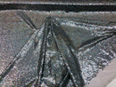Silver Holographic Mini Glitz Sequins - by yard - 4Way Stretch Shiny Sequins Mesh Fabric