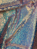 Mini Glitz Sequins - Unicorn -  Stretch Shiny Sequins Mesh Fabric Sold By The Yard