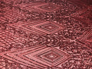 Geometric Sequins Fabric with 4 Way Stretch - Burgundy -  Elegant Lace Fabrics Sold By The Yard