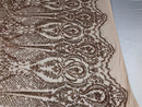 Fancy Design Sequins Fabric with 4 Way Stretch - Champagne -  Beautiful Fabrics Sold By The Yard