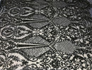 Fancy Design Sequins Fabric with 4 Way Stretch - Navy -  Beautiful Fabrics Sold By The Yard