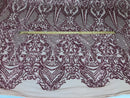 Fancy Design Sequins Fabric with 4 Way Stretch - Pink -  Beautiful Fabrics Sold By The Yard
