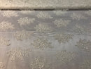 Flower Lace Fabric - Ivory - Floral Clusters Embroidered Lace Mesh Fabric Sold By The Yard