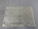 Flower Cluster Fancy Border Fabric - Off-White - Embroidered Flower Design on Lace Mesh By Yard