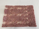Flower Cluster Fancy Border Fabric - Dusty Rose - Embroidered Flower Design on Lace Mesh By Yard