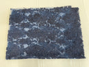Flower Cluster Fancy Border Fabric - Navy Blue - Embroidered Flower Design on Lace Mesh By Yard