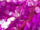 Iridescent Sequins Hologram Fabric - Lilac Oval Teardrops - 58 Inch Fabric Sold By The Yard