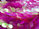 Iridescent Sequins Hologram Fabric - Lilac Oval Teardrops - 58 Inch Fabric Sold By The Yard