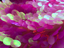 Iridescent Sequins Hologram Fabric - Lilac Oval Teardrops - 58 Inch Fabric Sold By The Yard