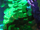 Iridescent Sequins Hologram Fabric - Blue/Green Oval Teardrops - 58 Inch Fabric Sold By The Yard