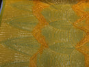 Fringe Sequins - Yellow - Dangle 4 Way Stretch Fancy Sequins Fabric Sold By The Yard