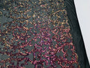 Damask Sequins - Rainbow - 4 Way Stretch Damask Sequins Fashion Design By Yard