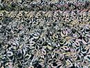 Reversible Velvet Sequins - Iridescent White / Silver 2 Way Stretch Pattern Sequins on Black Velvet