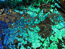 Reversible Velvet Sequins - Royal Blue / Aqua - 2 Way Stretch Shiny Sequins Fabric on Black Velvet
