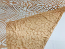 Geometric Pattern Sequins - White Nude Mesh - 4 Way Sample