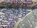 Heart Damask Sequins - Iridescent Lavender - 4 Way Stretch Bright Elegant Shiny Net Sequins Fabric