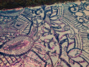 Holographic Sequins - Purple - 4 Way Stretch Glam Shine Iridescent Color Sequins Fabric