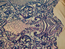 Holographic Sequins - Purple - 4 Way Stretch Glam Shine Iridescent Color Sequins Fabric