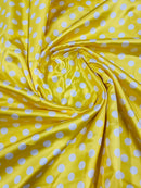 Polka Dot Satin Fabric - 3/4" Inch Super Soft Silky Satin Polka Dot Fabric - Pick Color - 75 Yard Roll