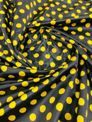 Polka Dot Satin Fabric - 3/4" Inch Super Soft Silky Satin Polka Dot Fabric - Pick Color - 75 Yard Roll