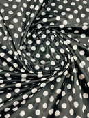 Polka Dot Satin Fabric - 3/4" Inch Super Soft Silky Satin Polka Dot Fabric - Pick Color - 75 Yard Roll