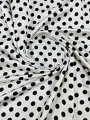 Polka Dot Satin Fabric - 3/4" Inch Super Soft Silky Satin Polka Dot Fabric - Pick Color - 75 Yard Roll