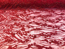 Beaded Fabric - Burgundy - Embroidered Flower Line Mesh Lace Fabric with Beads Sold By The Yard