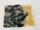 Leaf Pattern Fancy Lace Fabric - Black - Embroidered Design on Lace Mesh By Yard