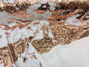 Two Tone Reversible - Champagne / White - 2 Way Stretch Iridescent Shiny Sequins Fabric By The Yard