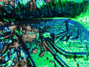 Two Tone Reversible - Jade Blue / Green - 2 Way Stretch Iridescent Shiny Sequins Fabric By The Yard