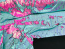 Two Tone Reversible - Hot Pink/Baby Blue 2 Way Stretch Iridescent Shiny Sequins Fabric By The Yard